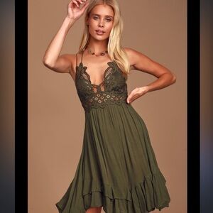 Free People Olive Adela Slip Dress - Size S